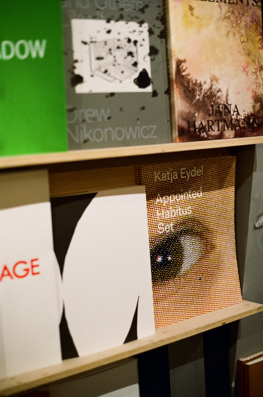 The impressive range of publications at Bungee Space. Katja Eydel’s *Appointed Habitus Set* caught our eye.